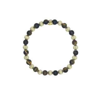 Lucy 14K Gold Filled & Tigers Eye Beaded Bracelet hypoallergenic nickel free waterproof tarnish free sensitive skin mental clarity
