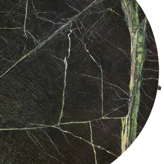 Luma Cocktail Table black marble green vein metal contemporary