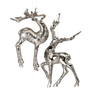 Acrylic Silver Mercury Deer Ornament Assorted