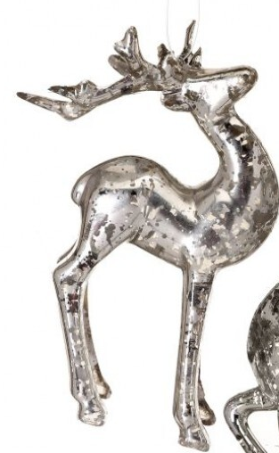 Acrylic Silver Mercury Deer Ornament Assorted