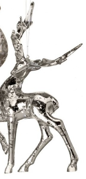 Acrylic Silver Mercury Deer Ornament Assorted
