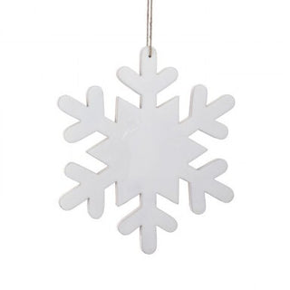 Cream Enamel Snowflake 12"