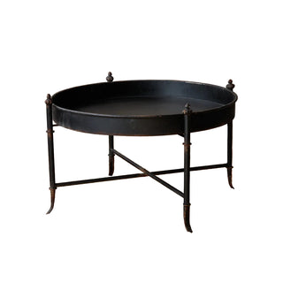 Majordome Tray Coffee Table
Round black metal tray table 