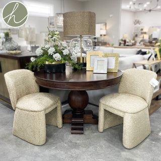 Mango round dining table pedestal