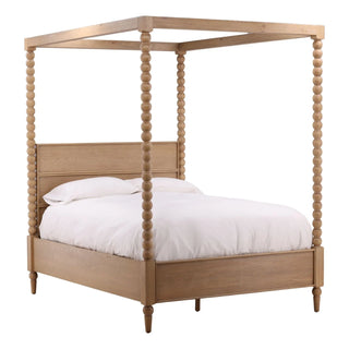 Marcellina Queen Bed in Natural 4 post four spindle 