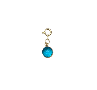 March Birthstone Clip Charm, blue stone 