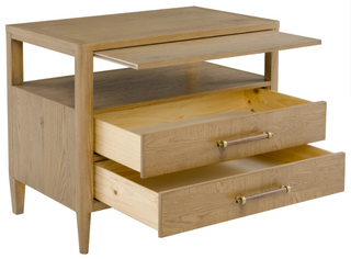 Maxwell Two-Drawer Nightstand in Sunlit Oak