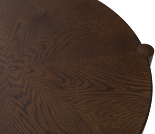 Maxwell Round End Table in Caramel dark stain