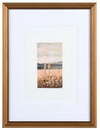 Meadows Framed Art Assorted gold frame parchment paper grasses