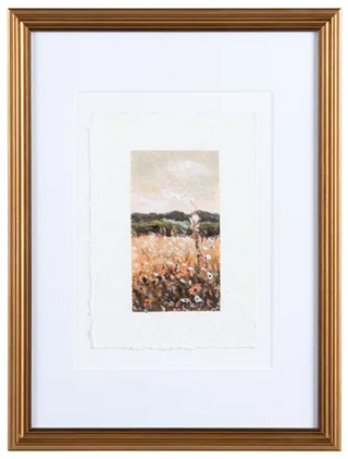 Meadows Framed Art Assorted gold frame parchment paper grasses