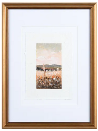 Meadows Framed Art Assorted gold frame grasses parchment paper