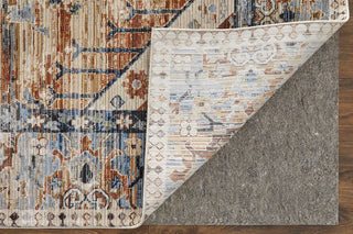 Melrose Ivory Rust 7'10"x10'3" Rug blue rust taupe ivory floral