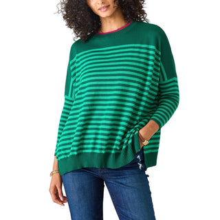 Mersea Catalina Modern Crew Sweater in Spruce/Emerald
