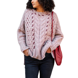 Mersea Ribbons and Romance Sweater in Antique Rose