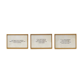 Metal & Glass Frame w/ Easel & Saying, Gold Finish, 3 Styles (Holds 4" x 6" Photo) trust yourself pave another one do things you've never done