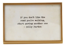 Metal & Glass Frame w/ Easel & Saying, Gold Finish, 3 Styles (Holds 4" x 6" Photo) pave another one