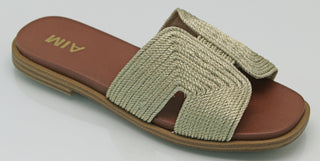 MIA Dia Sandal In Soft Gold rattan beige cream