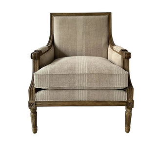 Mill Street Accent Chair tan texture stripe light stain upholster