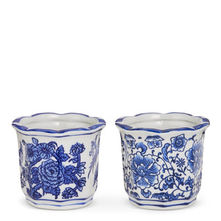 Mini Blue and White Pots 4" Assorted