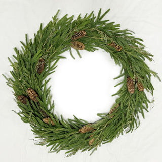 Mixed Austrian Real Touch Pine Wreath 30"