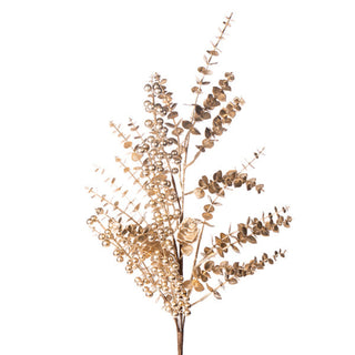 Mixed Eucalyptus Spray Indoor/Outdoor in Gold
