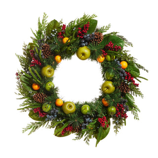 Mixed Fruit Wreath 33"