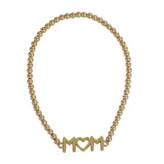 Mom 14K Gold Filled Beaded Bracelet hypoallergenic nickel free waterproof tarnish free