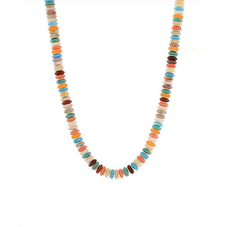 Multi Color and Gold Beaded Necklace