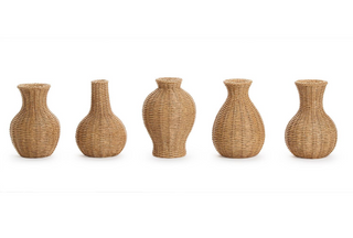 Natural Beauties Basket Weave Vase Assorted resin wicker