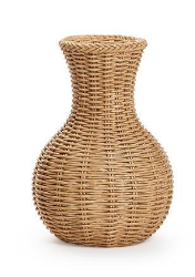 Natural Beauties Basket Weave Vase Assorted wicker resin