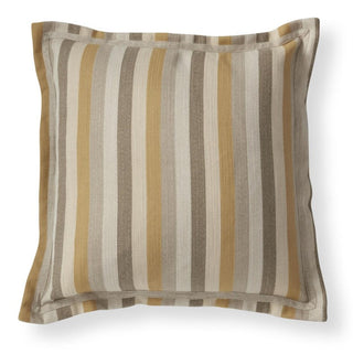 Natural & Mustard Stripe Square Pillow beige cream ivory gray yellow gold