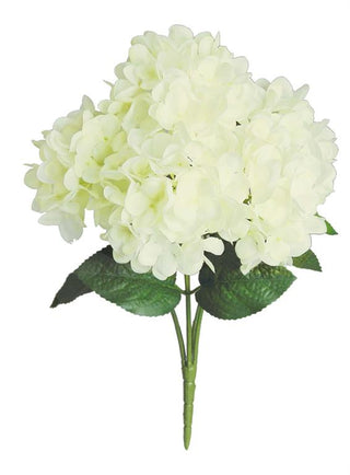Natural Touch Hydrangea Bush x 5 in White, 6" Bloom