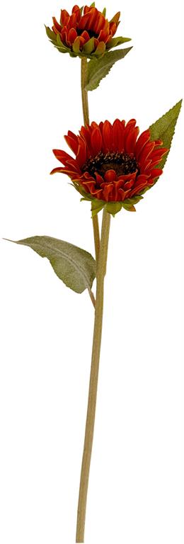 Natural Touch Sunflower Spray x 1 with Bud in Orange