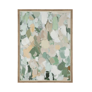 Nature in Layers Framed Canvas green beige tan black brown hand paint contemporary