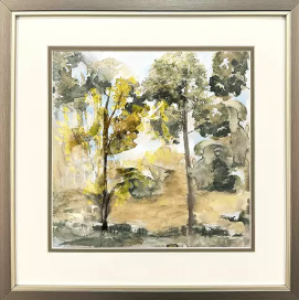 Nearing Autumn Framed Print right trees
