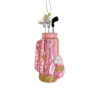 Opal Pink Golf Club Glass Ornament