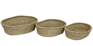 Oval Merchandising Basket Assorted natural woven