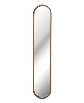 Oval Wood Framed Mirror rubber wood