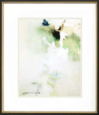 Overjoyed Assorted Artwork, 2 Styles black and gold frame white mat negative space abstract