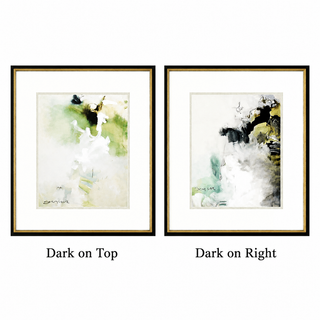 Overjoyed Artwork Assorted abstract black white green blue bird