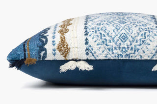 Blue Natural & Gold Pillow