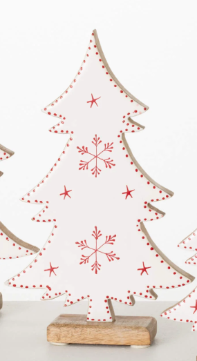 Snowflake Tabletop Trees Assorted