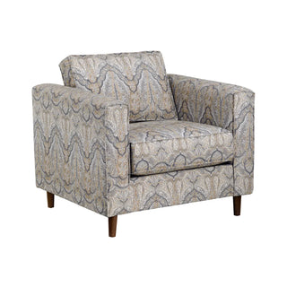 Paddington Chair brocade gray beige white