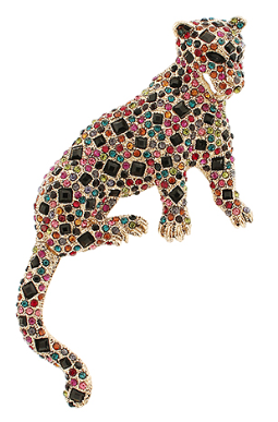 Pave Leopard Brooch