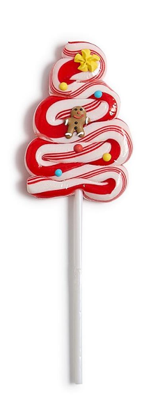Peppermint Flavor Christmas Tree Swirl Lollipop Assorted red white candy cane 