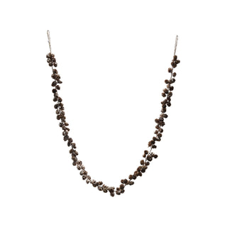 Pinecone Garland with Glitter and Natural Jute Cord brown pine cone