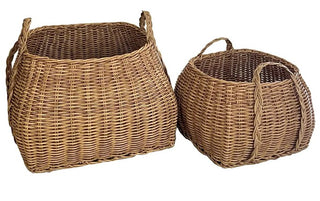 Poly Weave Tote Basket Assorted Sizes decor braid handle