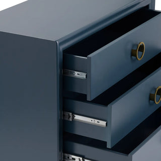 Pomeroy Indigo Chest blue gold pull 