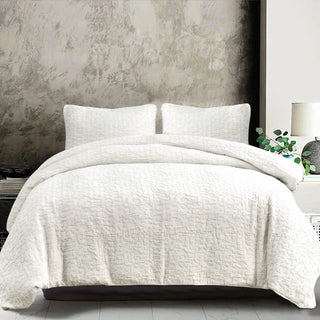 Porto Matelasse Comforter Set, Vintage White