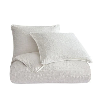 Porto Matelasse Comforter Set, Vintage White